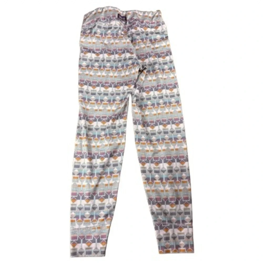 Patagonia Kids Capilene Baselayer Set Geometric Print Thermal PJs Size Small